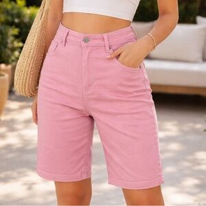 Seven7 Pink High-waist Shorts